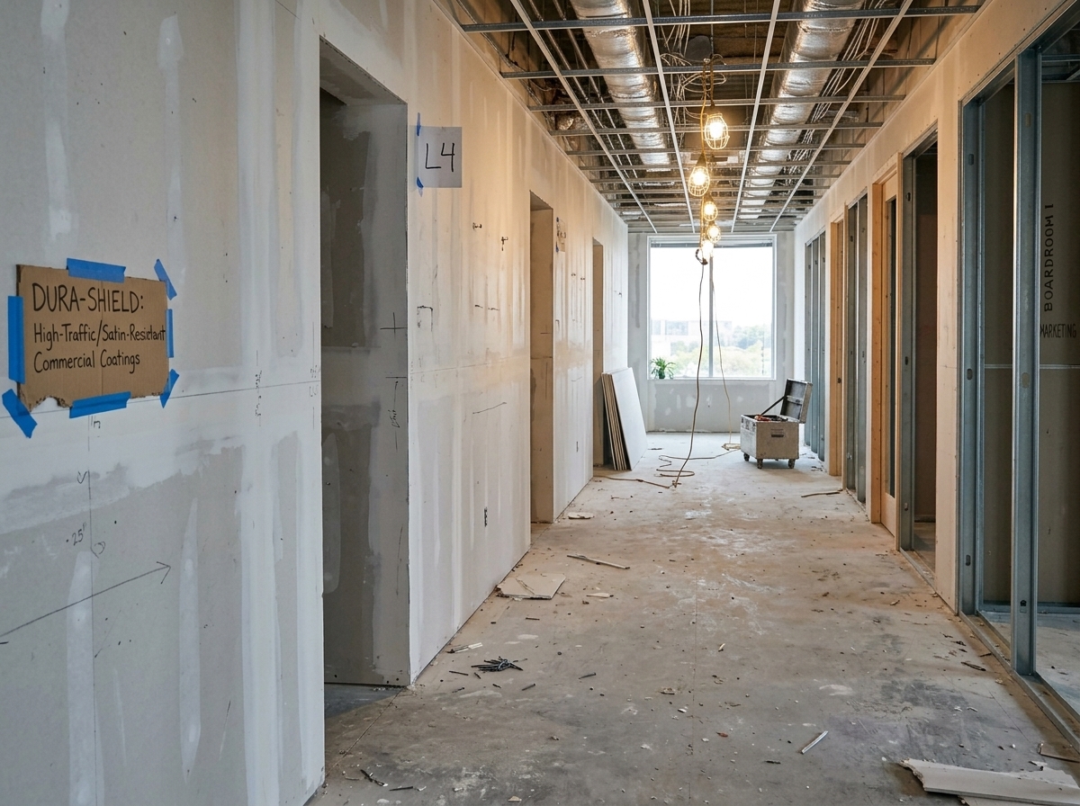 Corporate office park before painting